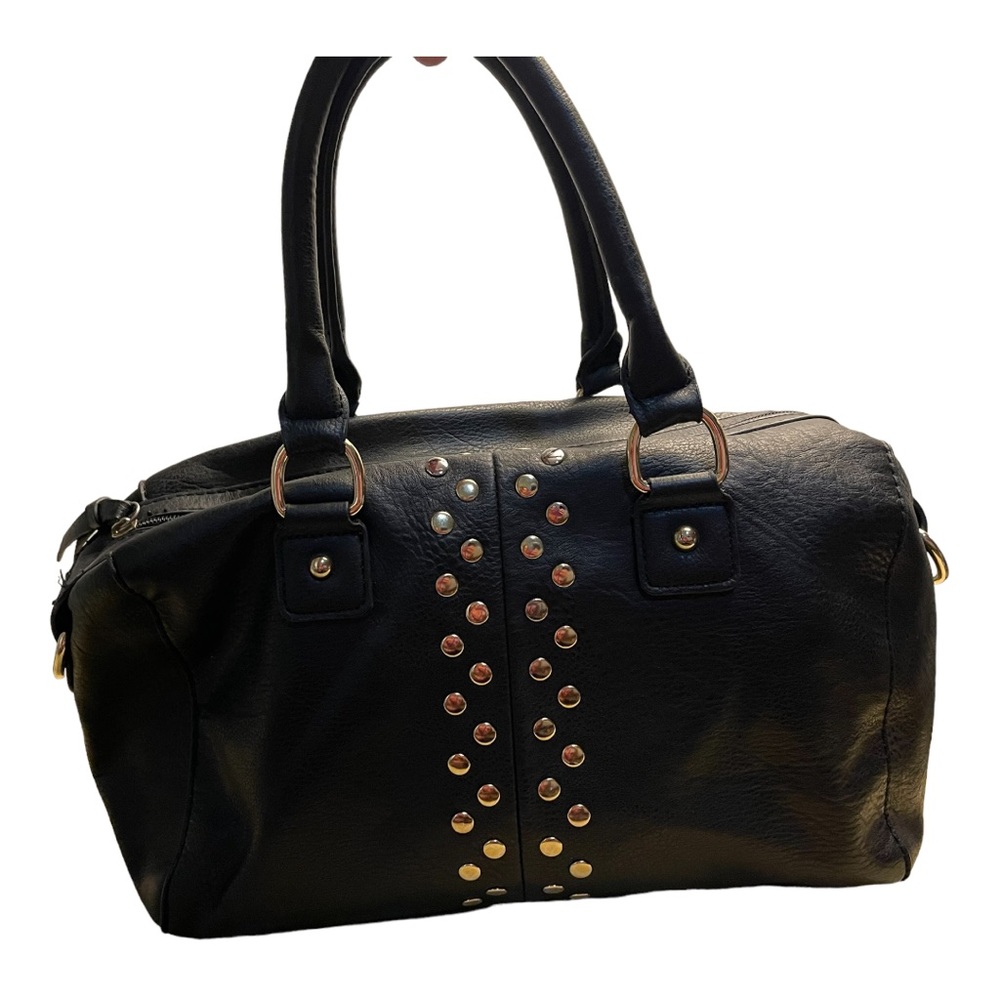 Gorgeous Black and Gold Boston Handbag